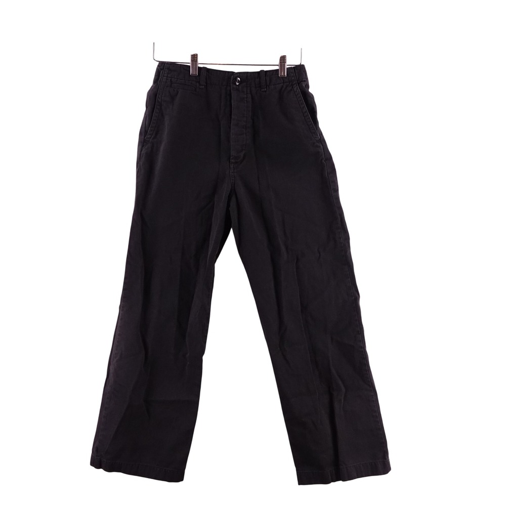 Buck Mason Women Size 27 Black Cotton Wide Leg Chino Pants BW14869.575